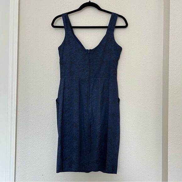Bisou Bisou Navy Blue Sleeveless Derp V-neck Mini Cocktail Dress Size 4 - Picture 5 of 10